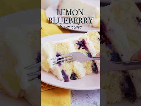 Watch Video: Finally made a lemon blueberry cake recipe and I’m OBSESSED 😍 recipe at sugarandsparrow.com #cake
