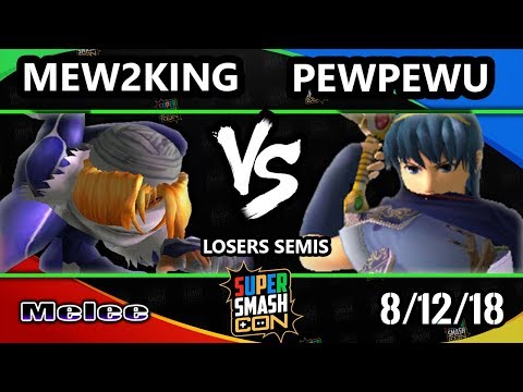 SSC 2018 SSBM - FOX MVG | Mew2King (Sheik, Marth) Vs. CLG | PewPewU (Marth) - Smash Melee LSF