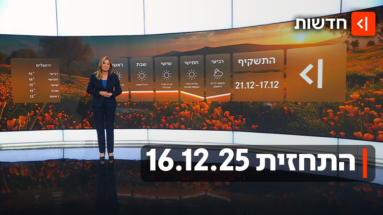 מתי הגשם ייפסק ואיפה יש חשש לשטפונות? התחזית 16.12.25