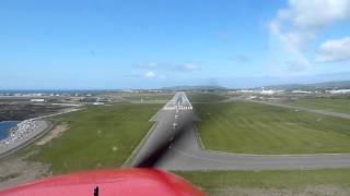 preview picture of video 'Landing at the Isle of Man (EGNS) on runway 26 in G-ROLY on 02/06/2013'