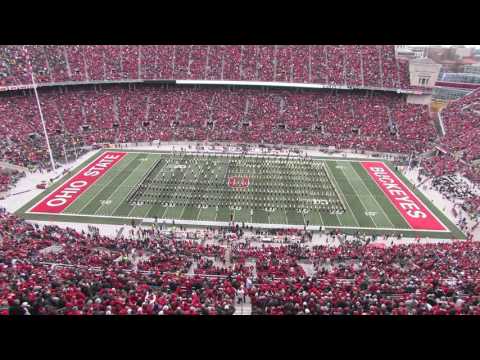 Ohio State and Michigan bands perform America the Beautiful
