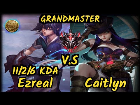 Freeze (EZREAL) vs CAITLYN - 11/2/6 KDA BOTTOM ADC GAMEPLAY - EUW Ranked GRANDMASTER