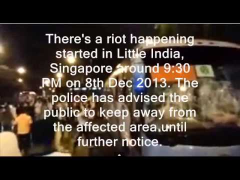 Riot in Little India Singapore