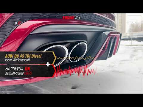 Elektronischer aktiver Auspuff für AUDI Q8 45 TDI Diesel #ENGINEVOX