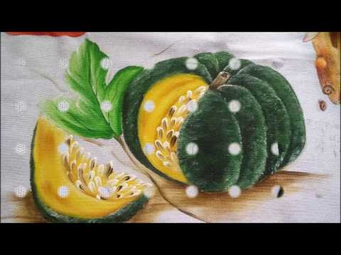 Como pintar abóbora em tecido passo a passo