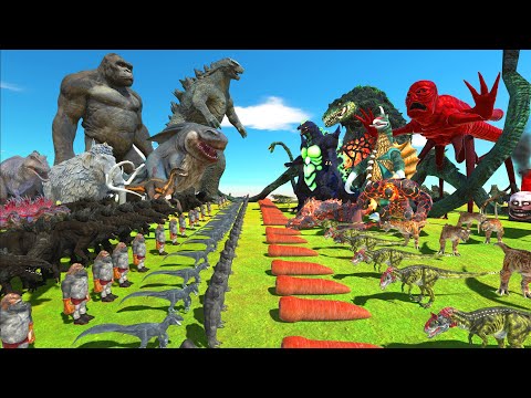 Godzilla x King Kong War - Team Godzilla 2014 + King Kong VS Team Green Biollante x Titanus Red