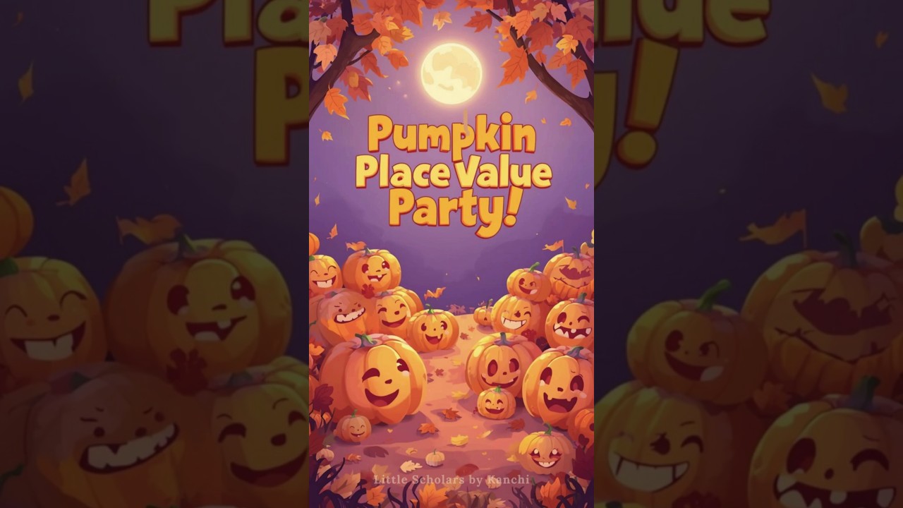 Pumpkin Place Value Party Math for Kids #mathforkids #placevalue #fallforkids #pumpkinmath #kidslear