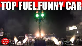 Funny Car VS Top Fuel Dragster Drag Racing Video