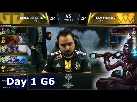 GEN vs VIT | Day 1 Group Stage S8 LoL Worlds 2018 | Gen.G vs Vitality