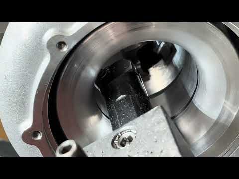 How to cut inside bore of compressor housing on haas TL1.