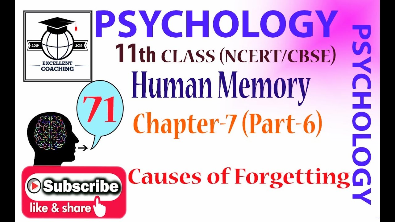 Psychology||#11th||#Human Memory||#Causes of Forgetting||#Chapter 7||#Part 6