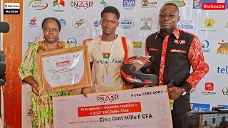 SNC 2026 : L’ONASER couronne le talent d'Ives Magloire Sanou pour sauver des vies sur la route