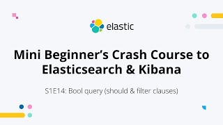 Elasticsearch bool query (should and filter clauses) -  S1E14: Mini Beginner's Crash Course