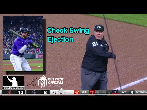 Ejection 155 - Hunter Wendelstedt Runs Colorado's Brendan Rodgers After Check Swing Strikeout