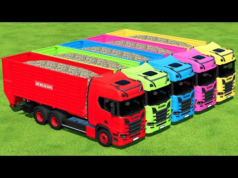 LOAD AND TRANSPORT STONES WITH SCANIA TRUCKS - Farming Simulator 22