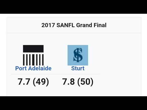 SANFL 2017 Grand Final. STURT DOUBLE BLUES 50 vs port adelaide magpies 49. HAHAHAHAHAHAHAHAHA ! ! !