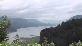 A BMW R1200GSA on the Historic Columbia River Hwy Part I. Scenic motorcycle ride in Oregon.