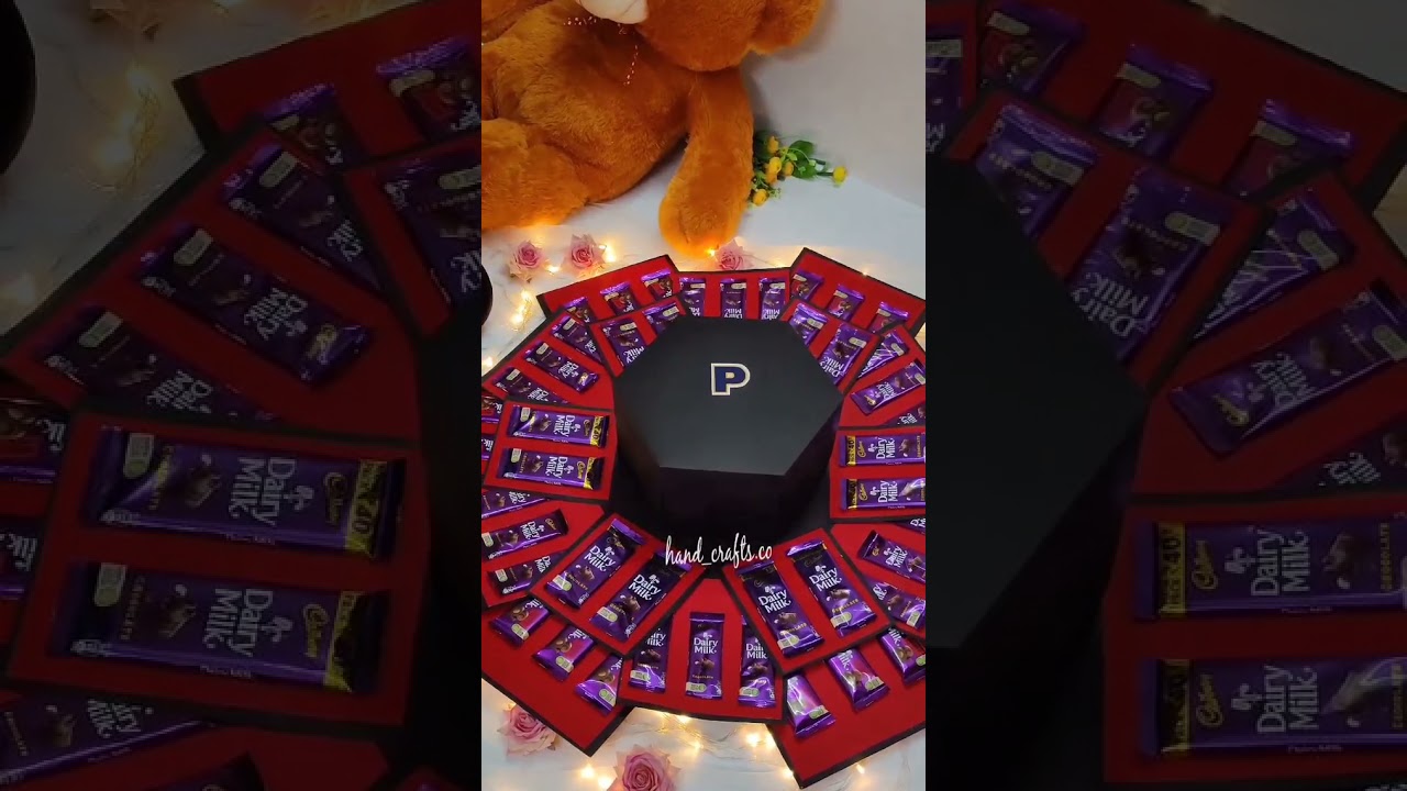 chocolate box in birthday gift#chocolate#gift#birthday#chocolatebox#gift box#dairy milk#kitkat#gifts