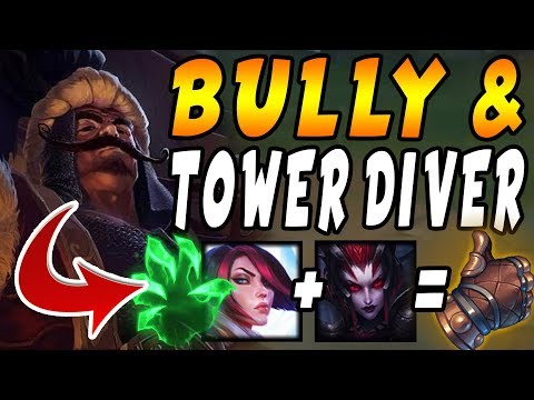 (Main High Elo) Tryndamere 2v1 vs Lane Bully with Enemy Elise Tower Dive | Master Tier