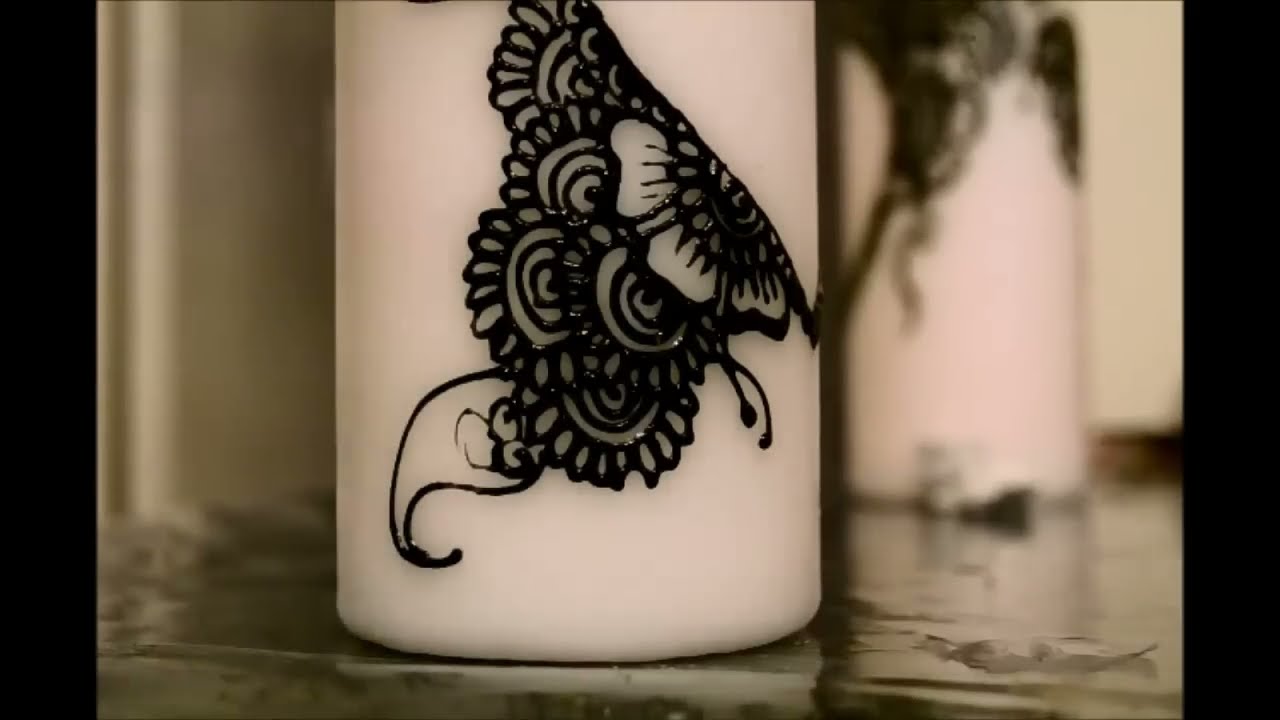 how to make mehndi designs on candles by naqsh