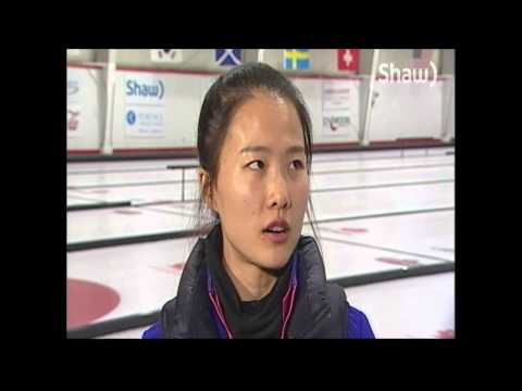 Jessica Cable speaks with Korean National Curling Team's EunJung Kim
