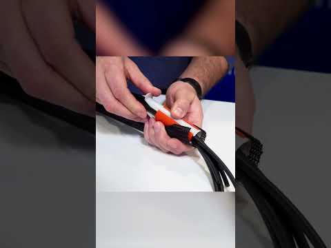 Part of a video titled Apply Split Braided Sleeving in Seconds with the Techflex® F6 ...