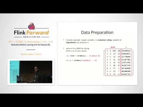 Flink Forward 2015: Sebastian Schelter – Declarative Machine Learning with the Samsara DSL