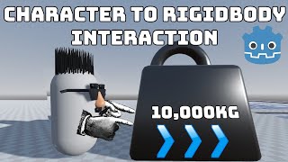 Character Body to Rigid Body 3D Physics Interaction | Godot 4 Tutorial