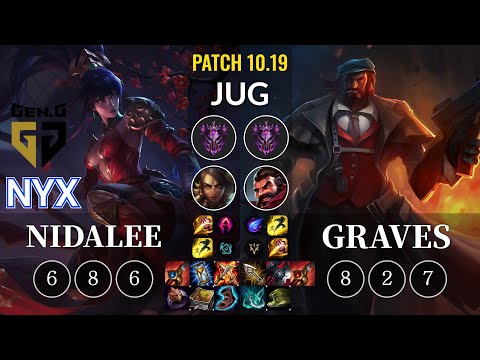 GEN Nyx Nidalee vs Graves Jungle - KR Patch 10.19