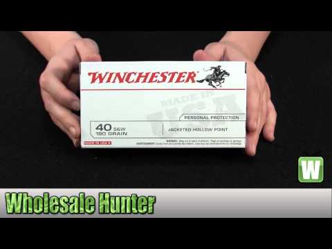 Winchester Ammo 40 Smith \u0026 Wesson Centerfire Cartridges 180gr JHP Per 50 USA40JHP Unboxing