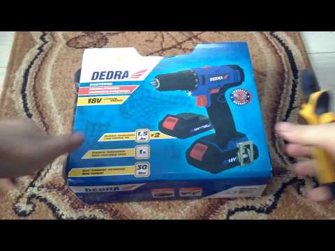 Dedra Akumuliatorinis suktuvasgrtuvas18V 2x15Ah 1h 040001350rpm video