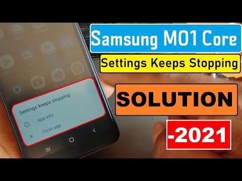 Fix settings keeps stopping samsung m01 Core problem | samsung m01 core settings keeps stopping