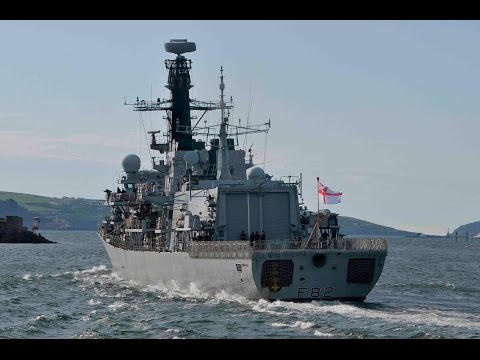 HMS SOMERSET F82 LEAVES DEVONPORT NAVAL BASE AT MUTTON COVE - 22nd May 2017