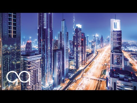 Deep Focus Music 🔵 Ambient Guitar for Studying with Cityscape & Skylines