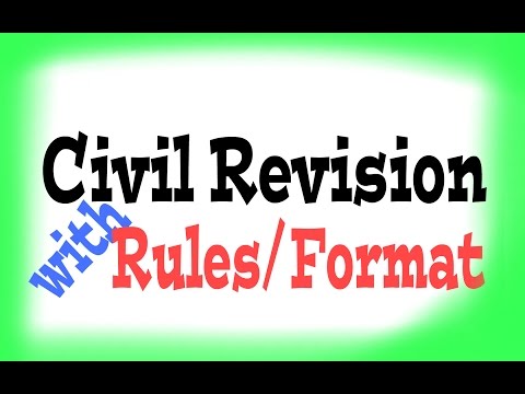 How to write application of Civil Revision: format/Rule. Video