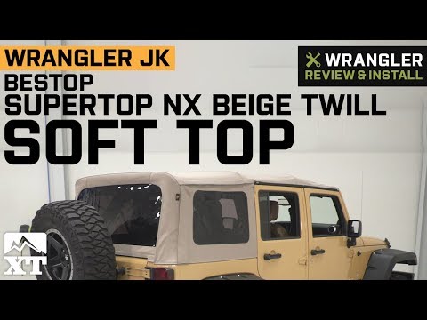 Jeep Wrangler JK Bestop Supertop NX Beige Twill Soft Top (2007-2018 4 Door) Review & Install