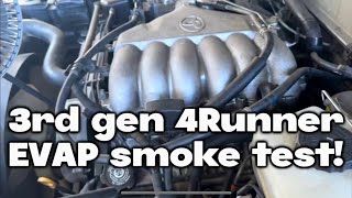 How to hook a smoke machine up to a 3rd gen 4Runner to check for leaks