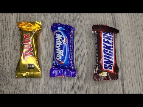 ASMR: Mini Snickers, Twix, and Milky Way – Relaxing Chocolate Sounds