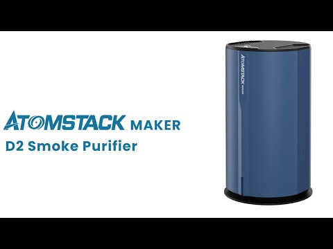 thumbnail video image 2 of Atomstack Maker D2, purificador de aire, máquina de corte y grabado láser, filtro de gas de aire, enchufe estadounidense, 2 of 10