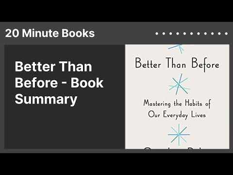 Better Than Before - Book Summary