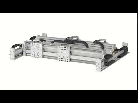 XY multiple gantry with multiple carrier - LinMot