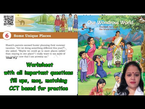 Class 5 NCERT TWAU Chapter 6 Some Unique Places worksheet #seenuprt #class5 #twau