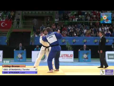 Judo 2013 European Championships Juniors: Otinashvili GEO) - Strueber (GER) [-100kg] bronze