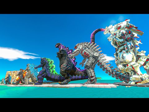 EVOLUTION of MECHAGODZILLA KIRYU Size Comparison VS Team GIGAN + DESTOROYAH + KING KONG - ARBS