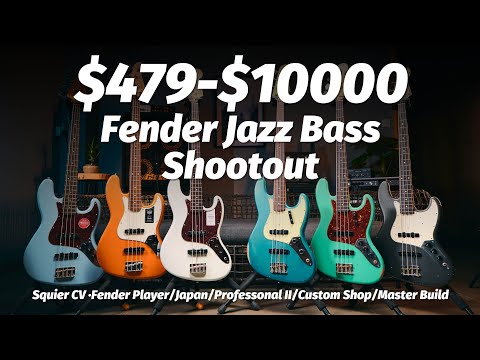 $479-$10000 Fender Jazz Bass Shootout ! Player、Professonal II、Custom Shop、Master Build