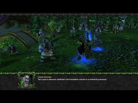 Malfurion defends the forests from the feral beasts