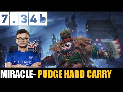 MIRACLE- PLAYING PUDGE HC  7.34b - DOTA 2 HIGHEST MMR MATCH #dota2  #dota2gameplay