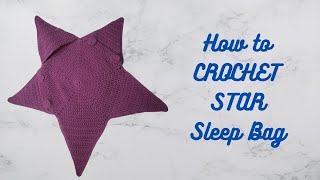 Crafting Dreams: Crochet Start Sleep Bag Tutorial - 1/2 | Crochet Star cocoon for kids #freepattern