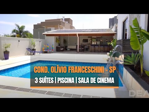 Sobrado à venda no Condomínio Olívio Franceschini (Casa de Alto Padrão) | Piscina + 3 suítes, SP