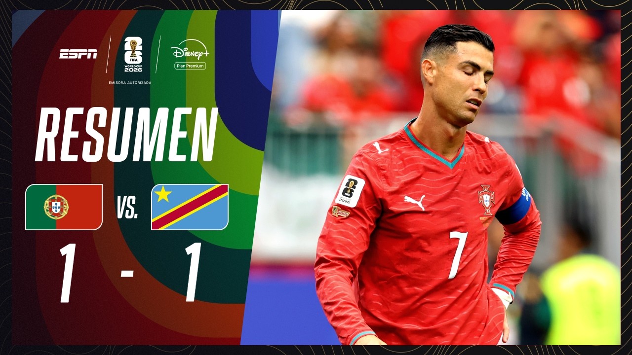 CRISTIANO RONALDO Y UN DECEPCIONANTE DEBUT MUNDIAL | Portugal 1-1 R.D. del Congo | RESUMEN | M21